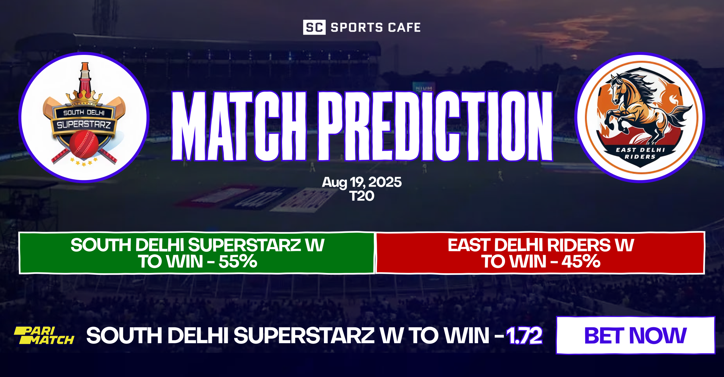 South Delhi Superstarz Women vs East Delhi Riders Women